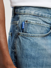 HUGO Blue Nate Relaxed Loose Fit Denim Jeans - Image 4 of 6