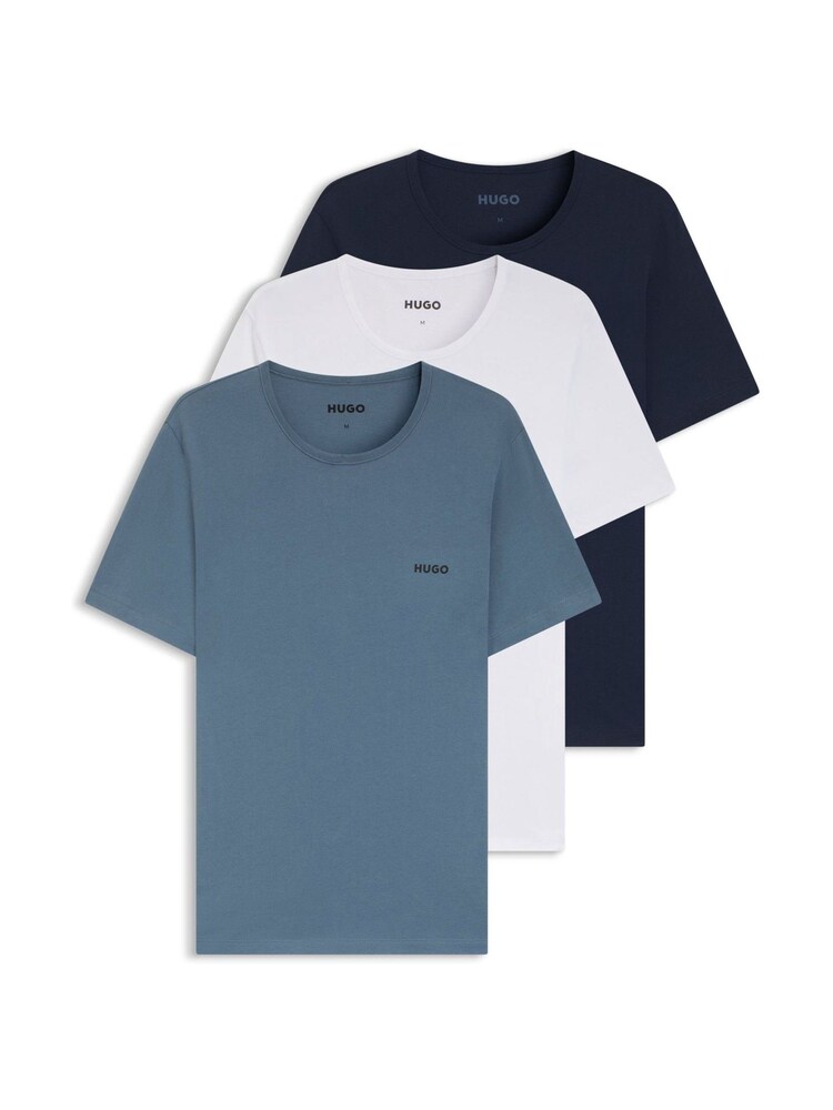 HUGO White T-Shirts 3 Pack - Image 1 of 1 HUGO White T-Shirts 3 Pack - Image 1 of 1