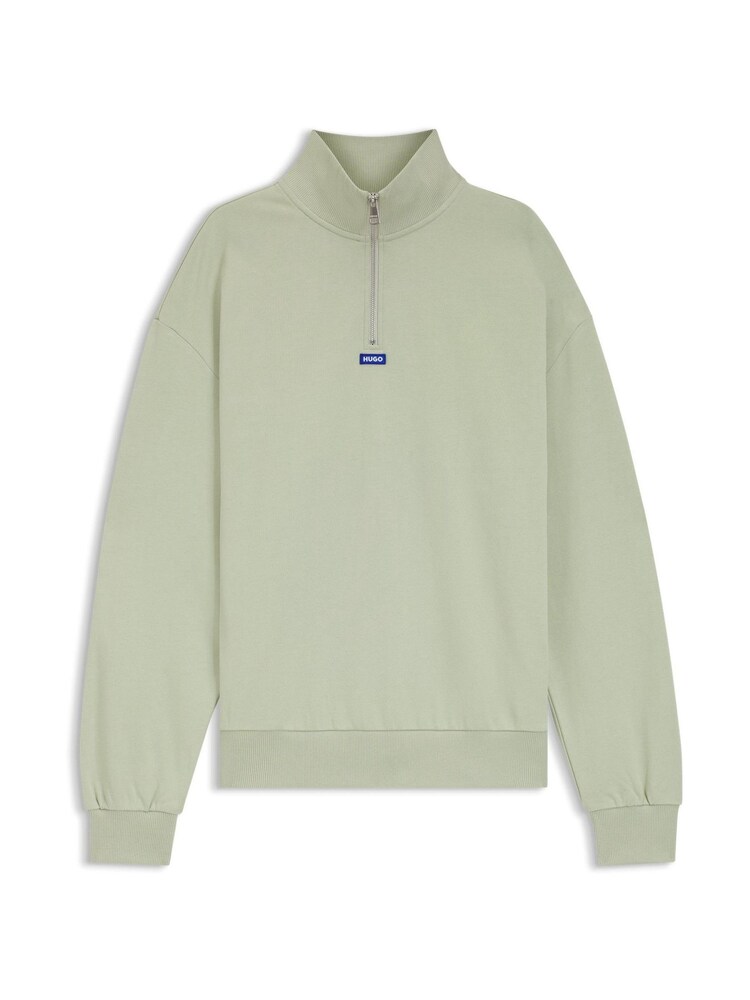 HUGO Green Logo Quarter Zip Sweat Top - Image 1 of 1 HUGO Green Logo Quarter Zip Sweat Top - Image 1 of 1