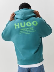 HUGO Blue Back Graphic Hoodie - Image 2 of 6