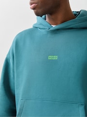 HUGO Blue Back Graphic Hoodie - Image 4 of 6