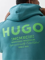 HUGO Blue Back Graphic Hoodie - Image 5 of 6