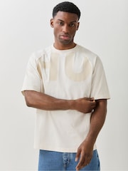 HUGO White Large Logo Printed T-Shirt - Image 1 of 5