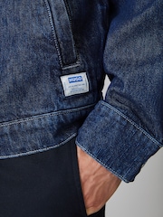 HUGO Glidelås Gjennomgående Denimjakke - Bilde 5 av 6