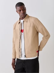 טבעי - HUGO עליונית עם רוכסן לכל האורך - תמונה 2 מתוך 8