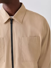 טבעי - HUGO עליונית עם רוכסן לכל האורך - תמונה 6 מתוך 8