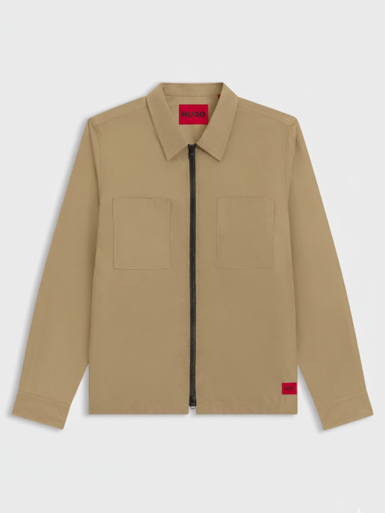 טבעי - HUGO עליונית עם רוכסן לכל האורך - תמונה 8 מתוך 8