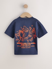 Orange Dancing Chillies Short Sleeve Back Print T-Shirt (3mths-7yrs) - Image 2 of 4