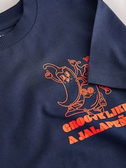 Orange Dancing Chillies Short Sleeve Back Print T-Shirt (3mths-7yrs) - Image 4 of 4