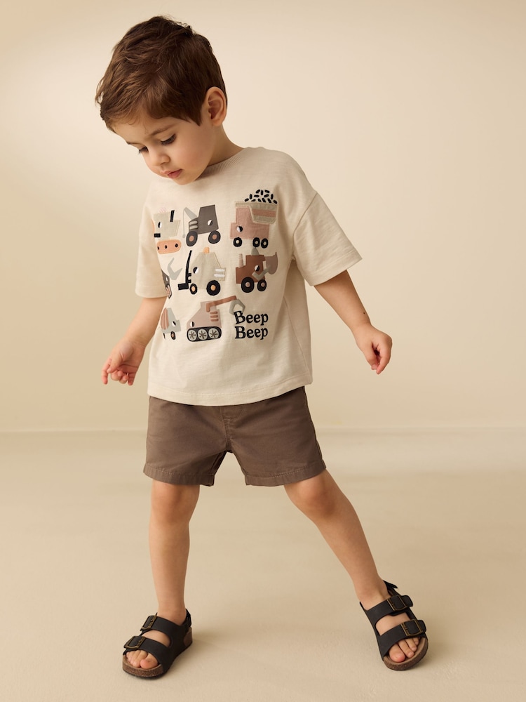White Neutral Diggers Short Sleeve Appliqué T-Shirt (3mths-7yrs) - Image 2 of 8
