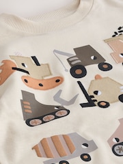 White Neutral Diggers Short Sleeve Appliqué T-Shirt (3mths-7yrs) - Image 8 of 8