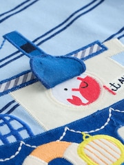 Blue Stripe Sealife Boat Short Sleeve Interactive T-Shirt (3mths-7yrs) - Image 9 of 9