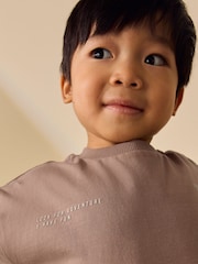 Neutral / Tan Wild Vibes Tiger Short Sleeve Back Print T-Shirt (3mths-7yrs) - Image 7 of 11