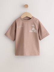 Neutral / Tan Wild Vibes Tiger Short Sleeve Back Print T-Shirt (3mths-7yrs) - Image 8 of 11