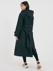 River Island Black Belted Trench Rainmac Jacket - Image 2 of 4