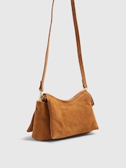 River Island Brown Leather Triple Compartment Cross Body Bag - Image 2 of 5
