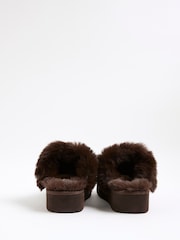 River Island Brown Whipstitch Tassle Slippers - Image 4 of 6