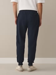 Navy Blue Lightweight Jersey Slim Fit Joggers - Image 3 of 8