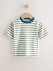 Blue Food Stripe Short Sleeve Graphic T-Shirts 3 Pack (3mths-7yrs) - Image 5 of 7
