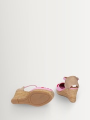 Penelope Chilvers Pink Mary Jane Dali Espadrille Wedge Shoes - Image 9 of 9