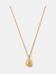 Accessorize Gold Tone Stainless Steel Molten Nugget Pendant Necklace - Image 1 of 3