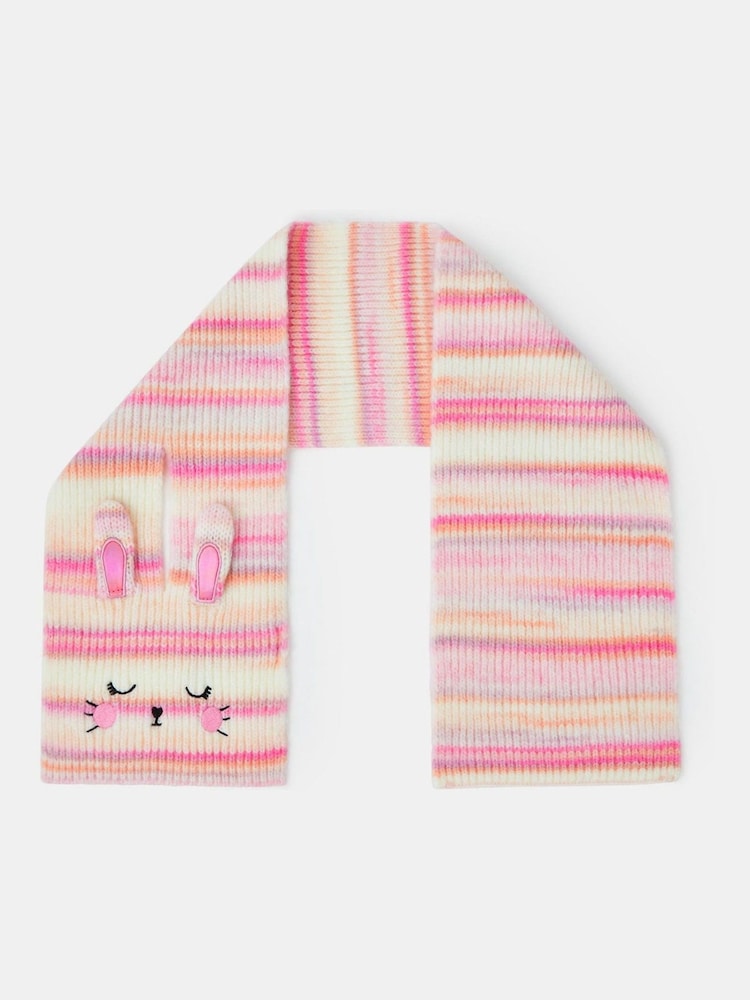 Angels By Accessorize Purple Girls Bunny Stripe Scarf - Image 1 of 1