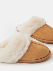 Accessorize Brown Suedette Mule Slippers - Image 4 of 4