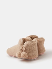 Accessorize Natural Fluffy Braided Slipper Boots - Image 2 of 3