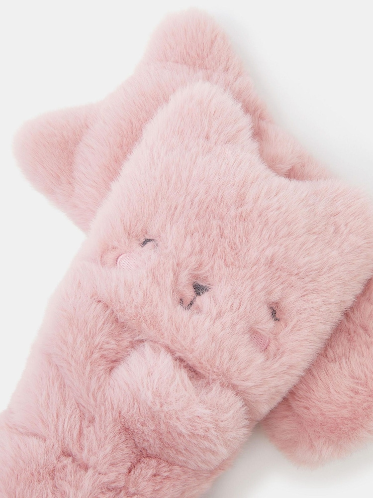 Angels By Accessorize Pink Girls Fluffy Cat Mittens - Image 2 of 2 Angels By Accessorize Pink Girls Fluffy Cat Mittens - Image 2 of 2
