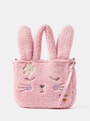 Angels By Accessorize Pink Girls Borg Bunny Shopper Bag - Image 1 of 4