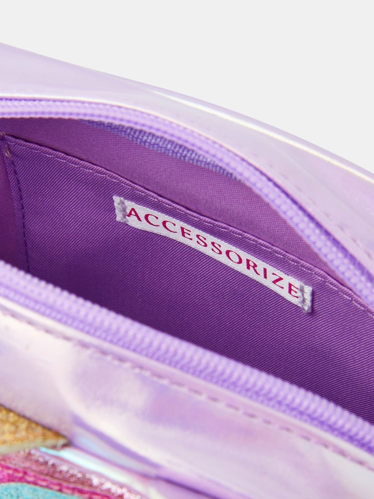 Angels By Accessorize Purple Girls Unicorn Cross-Body Bag - Image 3 of 3 Angels By Accessorize Purple Girls Unicorn Cross-Body Bag - Image 3 of 3