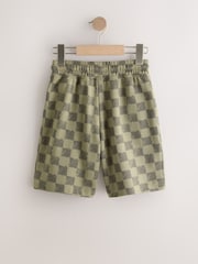 Green Check Loose Fit Basic Shorts (3-16yrs) - Image 2 of 4