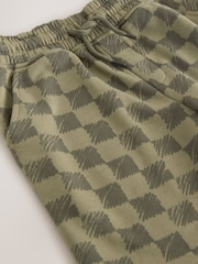 Green Check Loose Fit Basic Shorts (3-16yrs) - Image 4 of 4