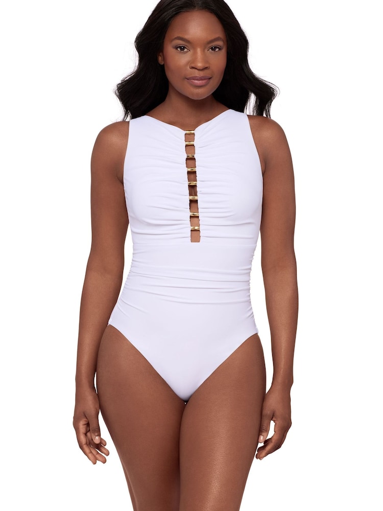 Miraclesuit Underwired Ladder Beaded Tummy Control Swimsuit - Immagine 1 di 6