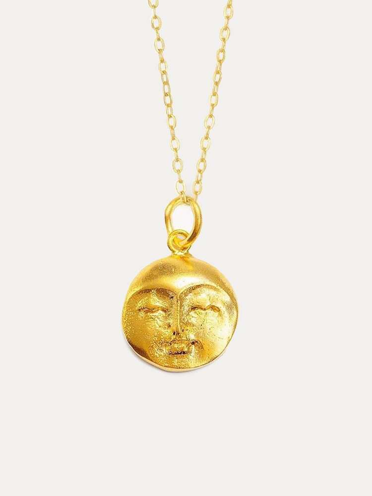 Moon Face Pendant Necklace - Image 1 of 3