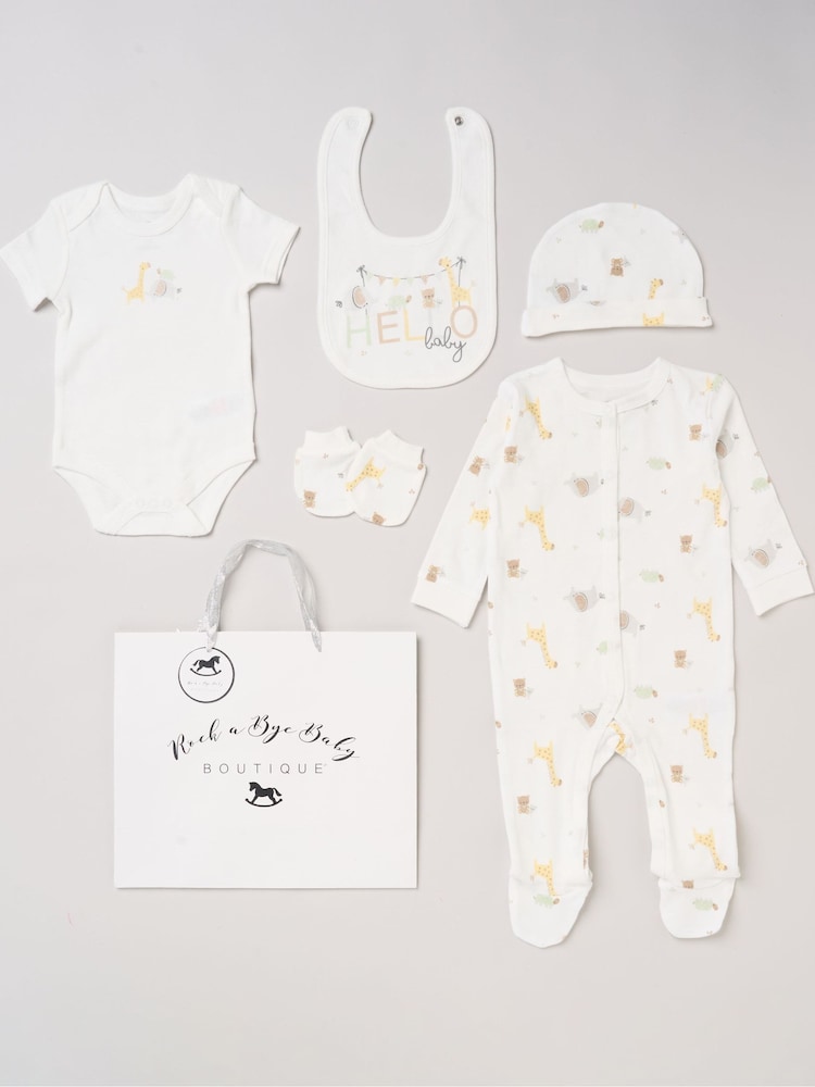 Rock-A-Bye Baby Boutique Cotton Baby Gift Set 5 Piece - Image 1 of 5 Rock-A-Bye Baby Boutique Cotton Baby Gift Set 5 Piece - Image 1 of 5