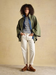 Joules Heritage Light Green Polar Fleece Longline Cape - Image 3 of 10