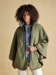 Joules Heritage Light Green Polar Fleece Longline Cape - Image 6 of 10