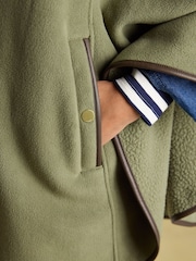 Joules Heritage Light Green Polar Fleece Longline Cape - Image 7 of 10