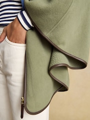 Joules Heritage Light Green Polar Fleece Longline Cape - Image 8 of 10