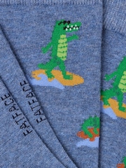 FatFace Blue Surfing Crocodile Socks - Image 2 of 2