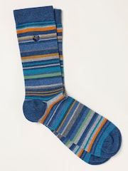 FatFace Navy Pop Stripe Socks - Image 1 of 2