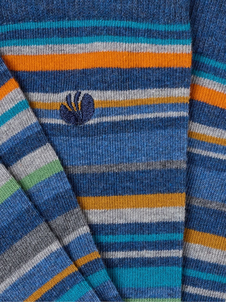 FatFace Navy Pop Stripe Socks - Image 2 of 2