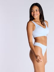 Boux Avenue Blue Bow Embroidered Bralette - Image 3 of 6