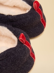 Joules Kids' Navy Dino embroidered Slipper - Image 5 of 5