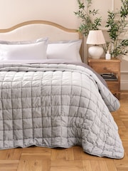 Grey Darcie Textured Quilted Bedspread - Image 1 of 4