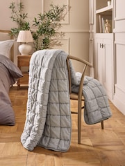 Grey Darcie Textured Quilted Bedspread - Image 2 of 4