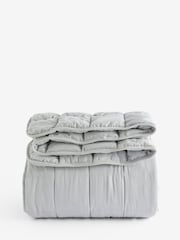 Grey Darcie Textured Quilted Bedspread - Image 4 of 4