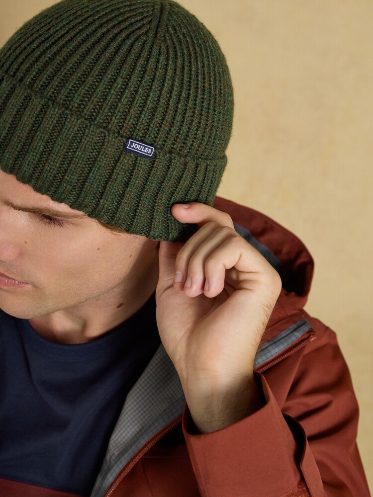 Joules Hammond Green Beanie Hat - Image 2 of 6