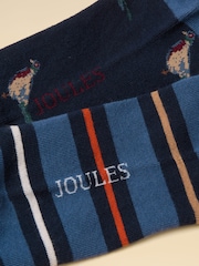 Joules Men's Kingsbury Navy Birds Socks 2 Pack (size 7-12) - Image 3 of 3